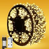MAGGIFT LED Lichterkette Außen - 20m 1000 LED Cluster Lichterkette Warmweiß mit Stecker/Fernbedienung/8 Modi/Timer/Dimmbar, Wasserdicht Aussen Büschellichterkette für Innen Outdoor Weihnachtsbaum Deko