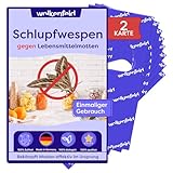 Wolkenfeld Schlupfwespen gegen Lebensmittelmotten – 2 Karten mit 1 Lieferung – Effektive & Chemiefreie Mottenbekämpfung – Natürliche Alternative zu Mottenfallen, Sprays & Pheromonfallen