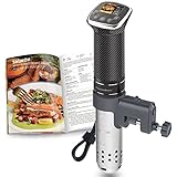 Sous Vide Garer Stick Präzisionskocher Präziser: KitchenBoss G322T Präzisionskochtopf Temperatureinstellung IPX7 Wasserdicht LED Display Immersion Tauchzikulator 3D Zirkulation Ultra Leise