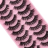 Clear Band Wimpern Russische Volume Fluffy Strip Lashes 10 Paar Natrliche Wispy D Curly Falsche Wimpern sehen aus wie Verlängerungen… (HTZ1)