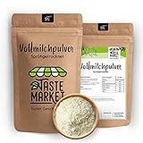 Vollmilchpulver 1 kg | 26% Fett | Trockenmilch sprühgetrocknet | Milchpulver Vollmilch | Ideal für Reisen & Notfallreserve