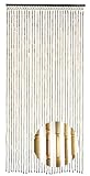 Kobolo Türvorhang Bamboo, 90x200 cm, 31 Stränge, braun, natürlicher Bambusvorhang als Fliegenvorhang, Sichtschutz & Raumteiler für Balkon, Terrasse, Küche oder Wohnbereich