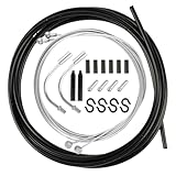 Bremszug Fahrrad Set, 2.5M Schaltzug Fahrrad,Universal Bremsseil Set mit 2 V Bremskrümmer(110 Grad) und Staubschutzhülle, Bremskabel Ersatz für Mountainbike Rennrad