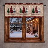 Generisch Weihnachtsgardine Kurz,Bistrogardine Scheibengardine Weihnachten,Festlich Dekorierter Weihnachtsvorhang,Bistrogardine Für Gemütliche Weihnachtsstimmung in Küche & Wohnzimmer,137x45 cm (C1)