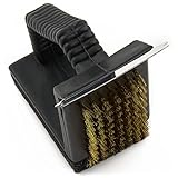 Grillreiniger Grillreinigungsbürste Grillbürste 3in1 mit Drahtbürste, Schaber und Schwamm