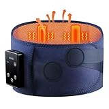 Wärmegürtel Rücken, 152cm Heizkissen Kabellos mit Massagegerät mit 4 Massagemodi 3 Wärmestufen zur Linderung von Rückenschmerzen, Heizkissen mit Abschaltautomatik, Geschenk für Männer Frauen