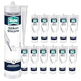 Premium Sanitär Silikon grau – Für hygienische & langlebige Abdichtungen im Nassbereich (12 x 280ml)