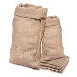 DOJA Industrial | Jutesack | 50 x 80 cm | Pack 2 | Hessischer Sack Braun Jute Stoff Gross als Frostschutz Pflanzen, Kartoffelsack Aufbewahrung | Winterschutz | Jutesaecke Kartoffel Burlap Saecke