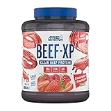Applied Nutrition Beef XP – Klares Hydrolysiertes Fruchtsaftartiges Beef Protein Isolate, Beef Protein Powder ohne Milchprodukte, Laktose, Zucker, Fettarm (1.8kg, Strawberry & Raspberry)