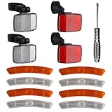 4 StückFahrrad Reflektoren Vorne und Hinten & 8 Stück Speichenreflektoren Fahrrad Speichenreflektoren & Leuchtclipse, Reflektor Fahrrad Hinten Vorne, Fahrradreflektoren Set für Rennrad MTB E-Bike