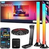 Govee TV Hintergrundbeleuchtung 3 Lite Kit für 55-65 Inch TVs, 3.6m RGBICW WiFi LED Strip mit Kamera und 15 Zoll Smart Light Bar mit 4 Farben in 1 Lampenperle, Funktioniert mit Alexa & Google Home