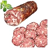 Rindersalami „Hana“ mit Kräutern Mariniert - Kaltgeräuchert und Trocken Gereift - Traditionelle Wurst mit einem Hauch orientalischer Gewürze und Eleganz (300g)