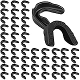 Frienda Fußball-Mundschutz für Jugendliche, Fußball, Sport, athletisch, Zahnschutz für Hockey, Karate, Basketball, Boxen, Basketball, Rugby, Schwarz, 50 Stück