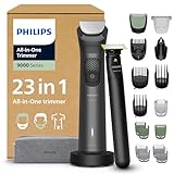 PHILIPS Multigroom Series 9000 All-in-One 23-teiliger Barttrimmer, Haarschneider, und OneBlade-Trimmer – Komplettes Pflegeset für Gesicht, Kopf und Körper, 27 Längeneinstellungen (0,2–20mm), MG9561/30