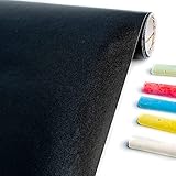WINTEX Tafelfolie selbstklebend in schwarz – 43 x 300 cm – Kreidefolie alternativ zum klassischen Chalkboard – Kreidetafel folie wasserfest – Tafel Folie individuell zuschneidbar