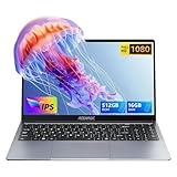 ACEMAGIC Laptop, Metallgehäuse, 15,6 Zoll FHD, 16 GB DDR4 512 GB SSD Notebook, In-tel Quad-Core N97(bis zu 3,60 GHz) schlägt N5095,Leichter Laptop 15 Zoll mit WiFi, BT5.0, USB 3.2×2, Type C,HDMI(Gray)