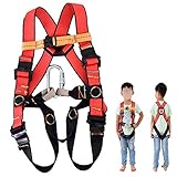 Ganzkörper-Klettergeschirr - Fallschutzausrüstung für Kinder, Sicherheitsgurt für Outdoor-Training, Höhlenforschung, Felsabseilen