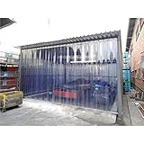 PVC Lamellen Streifenvorhang Kunststoff-Streifenvorhang, durchsichtiger PVC-Gefriervorhang, transparenter Kunststoff-Türstreifen für begehbare Gefrierräume, Lager, Reinräume