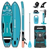 WOWSEA Nature N2 Aufblasbares Stand Up Paddle Board, Langlebiges und Stabiles Freizeit Paddel SUP, Touren & Yoga Paddelboard mit iSUP Zubehör, Gute Wahl für Aquatische Lehre und Anfänger