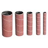 Gettimore 5-teiliges Aluminiumoxid-Schleifhülsen-Set, oszillierend, für Spindelschleifer, 115 mm Länge, 3/19/26/38/51 mm Durchmesser, Körnung 80/150/240