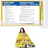 SYNYOUR Rettungsdecke, Rettungsfolie Gold Silber, 1 Stück