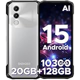 DOOGEE Blade 20 Android 15 Outdoor Handy Ohne Vertrag 10300mAh, 20GB+128GB/2TB Outdoor Smartphone Ultradünn 15,8mm, 6.6' HD+ IPS Punch Display, 16MP Kamera, DREI Kartenfächer/ IP68/ NFC/GPS/Face ID