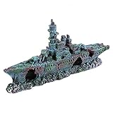 Marine Aquarium Aquarium Ornament Kunstharz Haus verstecken Schiff Boot Höhle Dekor