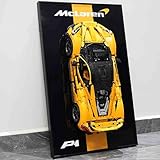 BoHeart Display-Wandtafel für Lego Echo McLa-ren P1 42172, dekorative Display-Panels für Lego-Autos, Wandmontage, Geschenkideen für Lego-Auto-Wandhalterungs-Enthusiasten, (kein Modell), 50 x 80 cm