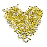 COOPHYA 2880 Stück Kristall-nagellack Reize Nagelkunst-anhänger Strassstift Nagel Strass Strasssteine ​​zum Basteln Aufkleber Perlen Baumeister Nägel Hotfix-strasssteine Glas Yellow