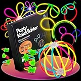 molinoRC RIESEN Knicklichter Party Set - 100 bunte Knicklichter & 130 Verbinder für Armreifen, Brillen, Haarreifen, Bälle und Ohrringe - die ultimative Leuchtstäbe Party Deko für jeden Anlass!
