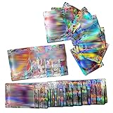 TBCBLKVEK 100 VMAX Karten Sammelkarten Deutsche Version, Holo-Folie Cartoon Regenbogen Karten, Keine Duplikate für Geburtstagsgeschenk