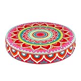 Bine Brändle - Bunte Sitzkissen - Rund 38 x 6 cm - Riesige Auswahl - Mandalas - Blüten - Seerosen - Regenbogen - Kissen für Wohnräume und Garten - Kinder Bodenkissen