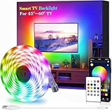 SANSUN LED-Lichtstreifen für TV - USB-Hintergrundbeleuchtungs-Kit mit Fernbedienung - 16 Farben - 5.050 LEDs - Polarisationsbeleuchtung für HDTV (3 m für TV von 45-60')