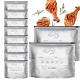 ETUCYNG 30 Stück Standbodenbeutel Mit Zipper Und Etikett Folienbeutel Verschließbar Reißverschlussbeutel Heißsiegel Geruchssichere Verpackungsbeutel Wiederverwendbare Aufbewahrungsbeutel