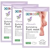 3er Pack Fußmaske Hornhaut und abgestorbene Haut entfernen Fußpeeling Maske Anti Aging Exfoliating Socken Fußschälmaske Hornhaut Socken Peeling Baby Feet für Frauen & Männer