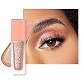 Oulac Flüssiger Lidschatten Glitzer Metallic Lidschatten zum Aufhellen der Augen| Liquid Eyeliner mit Funkeln Glitzer Finish Glattes Schimmer Augen Make-up| Vegan& Cruelty-Free, 6.8g (04)