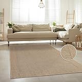 Paco Home Teppich Indoor-Outdoor, moderner Jute-Look in natürlicher Sisal Optik, robust & wetterfest, ideal für Terrasse Wohnzimmer & Küche, Grösse:120x170 cm, Farbe:Beige