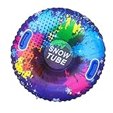 Aufblasbarer Schneeschlitten, Snow Tubes zum Rodeln,Kältebeständiger Schlittenschlauch Snow Tube aufblasbarer Schlitten - PVC-Hochleistungs-Schneeschlitten, Snow-Tubes-Schlitten mit Griffen für Outdoo