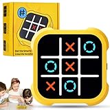 Elektronisch Tic-Tac-Toe Bolt Spiel, 3-In-1-Puzzlespielkonsole, Zappelspielzeug-Brettspiele, Elektronisches Digitales Tic-Tac Toe-Spiel, Brettspiel Familietragbare Reisespiele FüR Bildung (Gelb)