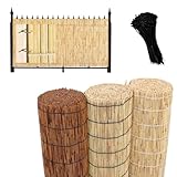 Generisch Schilfrohrmatte Sichtschutz Schilfmatte Windschutz Natürlicher Schilfzaun Für Garten/Balkon/Wohnung, Sichtschutzzaun