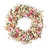 PHILARO Trockenblumenkranz Amsterdam Ø 30cm - kein Plastik I Trockenblumen Premium Qualität aus Europa I Trockenblumen Kranz für Haustür, Wand und Tisch
