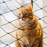 Parain Katzennetz für Balkon Fenster Drahtverstärkt Katzenschutznetz Robustes Katzengitter Schutznetz Balkonnetz für Katzen 2x3m