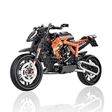 HIGH GODO Technik Motorrad Klemmbausteine, Modellbausatz Technic, Spielzeug Geschenk Erwachsene oder Jungen 14+ Jahre Blumen Bonsai Bausteine (Motorrad)