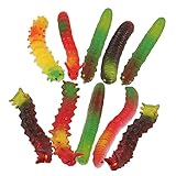 Generisch 10st Künstliche Raupe Gefälschte Spinnen Streich Flauschiges Halloween Erde Gefälschte Raupen Wurmfiguren Gefälschtes Krabbelspielzeug Raupenmodell Plastik