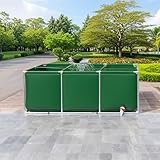 Rechteckiger oberirdischer Pool, robuster Stahlrahmen, einfache Montage, inklusive Reparaturflicken, ideal für Familien und Kinder