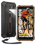 Ulefone Rugking 2 Pro Android 15 Outdoor Smartphone, Octa-Core Outdoor Handy Ohne Vertrag 8GB+128GB/2TB, 5.45' 90Hz Baustellenhandy, 4550mAh/NFC/GPS/DREI Kartenfächer/Taschenlampe/IP69K Wasserdicht