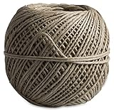 Windhager Flachs Gartenschnur, Bastelschnur, Kordel, Jute-Schnur, Jutegarn, Dekokordel, reines Naturprodukt, 80m x 1,5mm, 06105