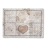 ASTRA Flauschige Sauberlaufmatte weich - Pure & Soft - Patchwork 50 x 70 cm - Waschbarer Küchenteppich innen - Türmatte strapazierfähig - Teppich läufer