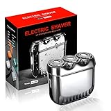 Mini Rasierer- Tragbarer Reisen Rasierer, USB Elektrorasierer Leichter Rasierer Herren, Elektrisch Rasierapparat Klein für Unterwegs Waschbarer Mobile Shaver Barber Elektrorasierer