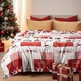 PHF Kuscheldecke Flauschig Fleecedecke 230x270cm - Oeko-Tex Weich Warm Wohndecke, Decke Blanket für Couch Sofa Bett, Tagesdecken & Kuscheldecken, Sofa überwurfdecke, Weihnachtsinsel